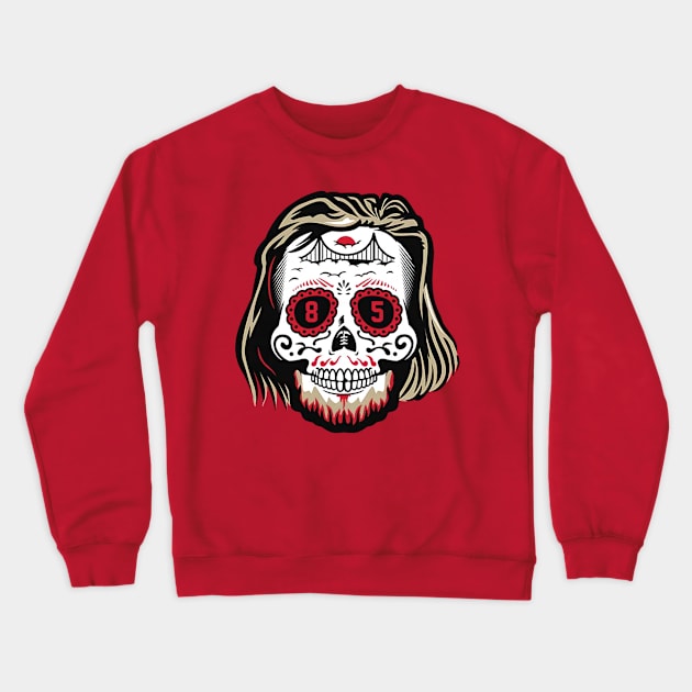 George Kittle Sugar Skull Crewneck Sweatshirt by Chunta_Design